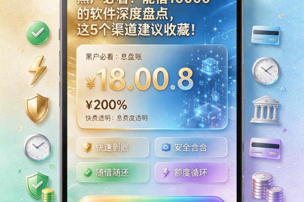 黑户必看!能借10000的软件深度盘点,这5个渠道建议收藏