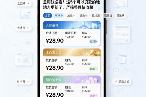 急用钱必看!这5个可以贷款的地方更新了,严筛整理快收藏