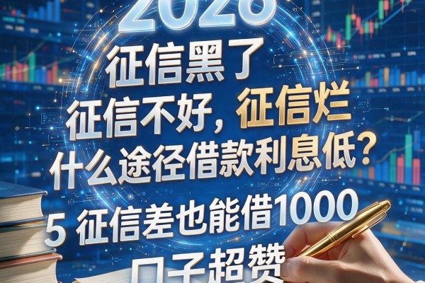 征信黑了、征信不好、征信烂，什么途径借款利息低？2026这5个征信差也能借1000的口子超赞