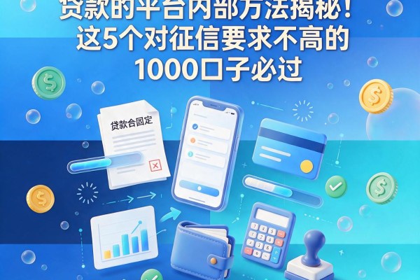 2026黑户有身份证可以贷款的平台内部方法揭秘！这5个对征信要求不高的1000口子必过