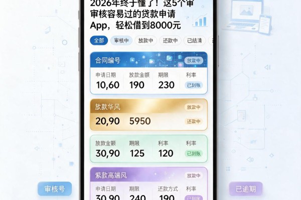 2026年终于懂了!这5个审核容易过的贷款申请App,轻松借到8000元