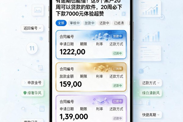 有逾期也能借！这5个黑户20周可以贷款的软件，20周必下款7000元体验超赞