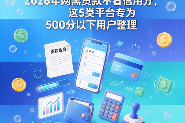 无视芝麻分!2026年网黑贷款不看信用分,这5类平台专为500分以下用户整理