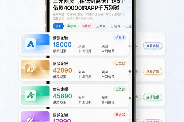 三无网贷门槛低到离谱!这5个借款40000的APP千万别碰