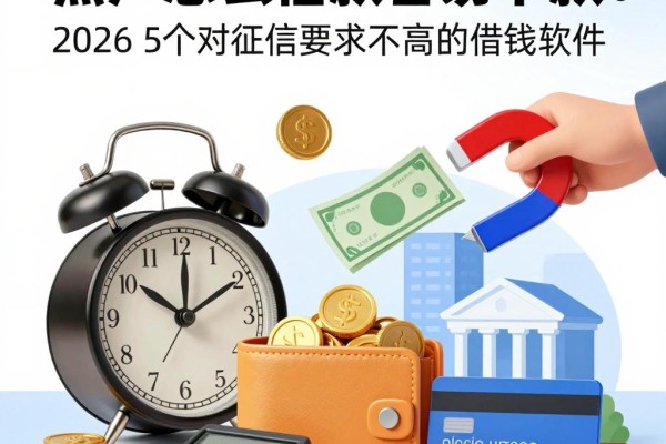 黑户怎么借款容易下款？2026这5个对征信要求不高的借钱软件，轻松解决10000元压力