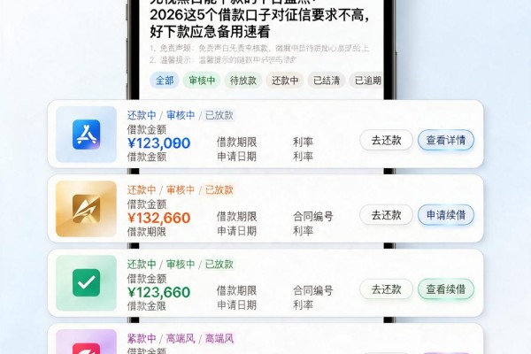无视黑白能下款的平台盘点:2026这5个借款口子对征信要求不高,好下款应急备用速看