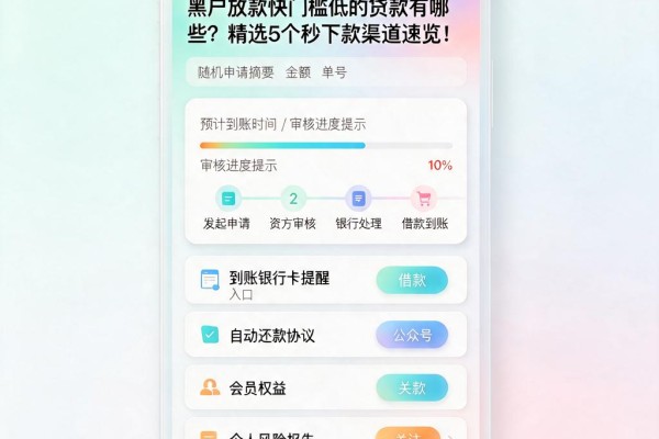 黑户放款快门槛低的贷款有哪些？精选5个秒下款渠道速览！