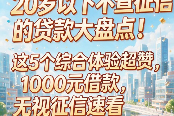 20岁以下不查征信的贷款大盘点!这5个综合体验超赞,1000元借款无视征信速看