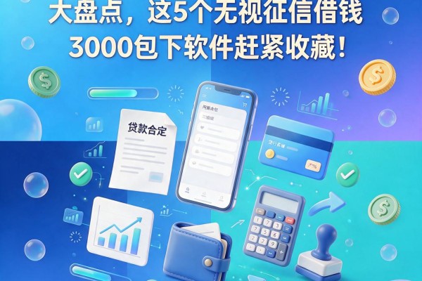 2026最新不上征信的网贷大盘点，这5个无视征信借钱3000包下软件赶紧收藏