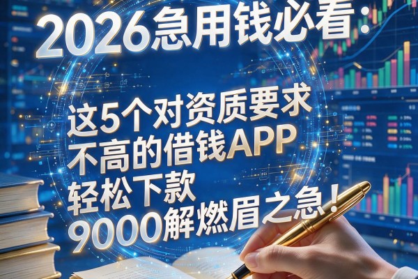 2026急用钱必看：这5个对资质要求不高的借钱APP，轻松下款9000解燃眉之急！