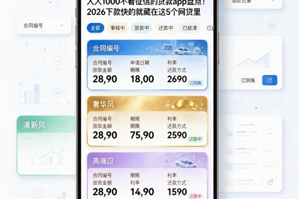 人人1000不看征信的贷款app盘点！2026下款快的就藏在这5个网贷里