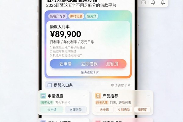 征信黑、征信不好、征信烂、信用太黑哪里借款好借?2026盯紧这五个不用芝麻分的借款平台
