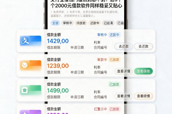 支付宝借钱门槛低到想不到！这5个2000元借款软件同样稳妥又贴心