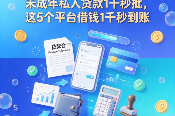 2026最新!未成年私人贷款1千秒批,这5个平台借钱1千秒到账