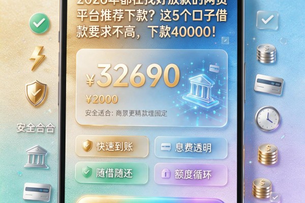 2026年都在找好放款的网贷平台推荐下款？这5个口子借款要求不高，下款40000！