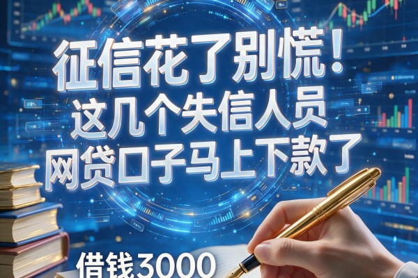 征信花了别慌！这几个失信人员网贷口子马上下款了，借钱3000无视黑白，办理超高效