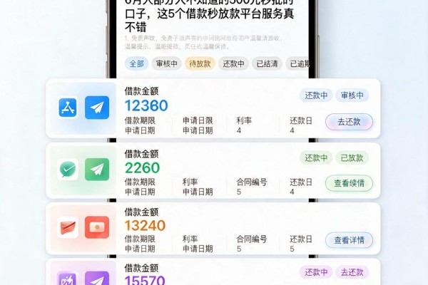 6月大部分人不知道的500元秒批的口子，这5个借款秒放款平台服务真不错