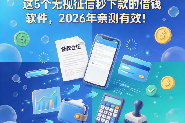急用600-1000元?这5个无视征信秒下款的借钱软件,2026年亲测有效!