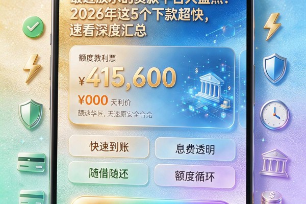 最近放水的贷款平台大盘点！2026年这5个下款超快，速看深度汇总