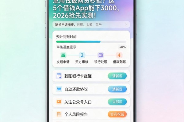 急用钱被网贷秒拒?这5个借钱App能下3000,2026抢先实测!