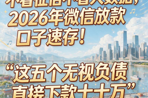 不看征信不看大数据,2026年微信放款口子速存!这五个无视负债直接下款二十万