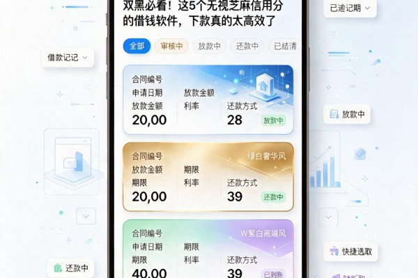 双黑必看！这5个无视芝麻信用分的借钱软件，下款真的太高效了