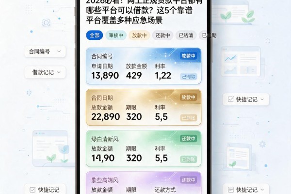 2026必看!网上正规贷款平台都有哪些平台可以借款?这5个靠谱平台覆盖多种应急场景