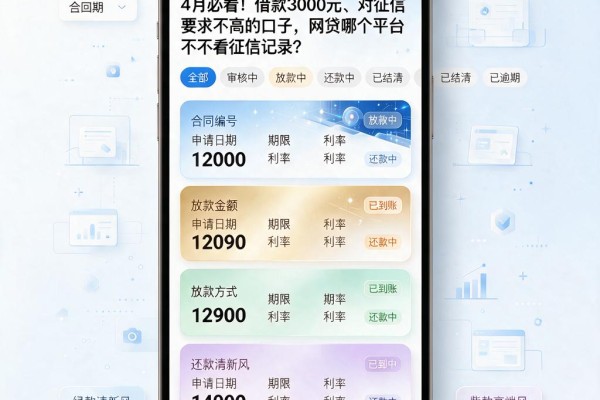 4月必看！借款3000元、对征信要求不高的口子，网贷哪个平台不看征信记录？