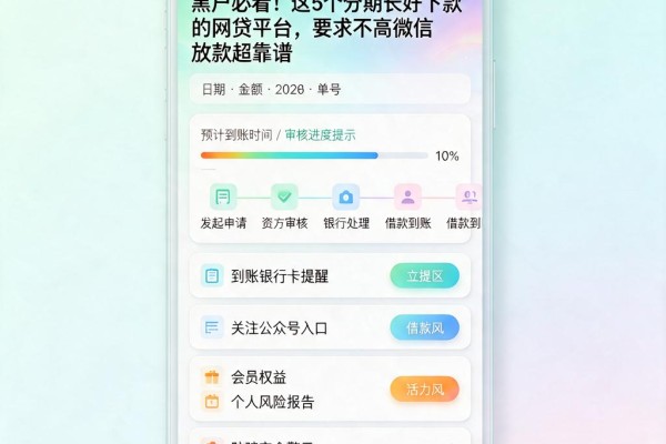 黑户必看!这5个分期长好下款的网贷平台,要求不高微信放款超靠谱