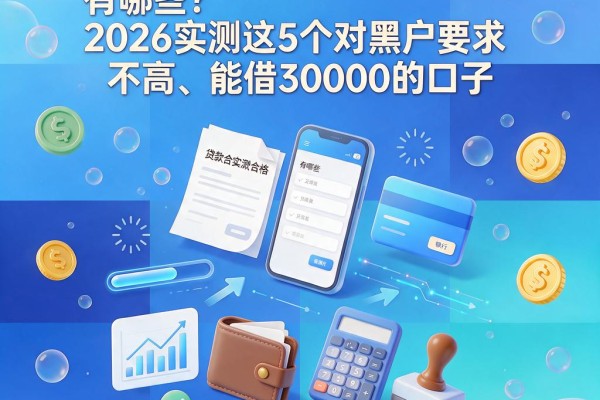 20岁黑户贷款必过平台有哪些?2026实测这5个对黑户要求不高、能借30000的口子