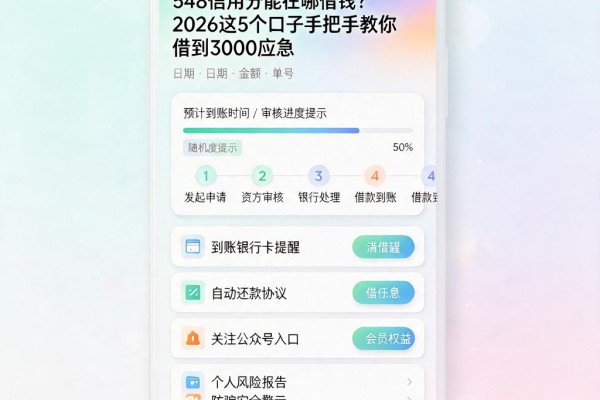 548信用分能在哪借钱?2026这5个口子手把手教你借到3000应急