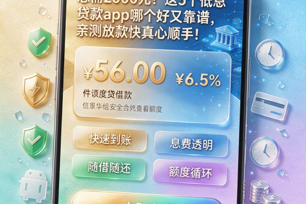急需2000元?这5个低息贷款app哪个好又靠谱,亲测放款快真心顺手