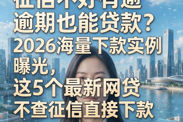 征信不好有逾期也能贷款?2026海量下款实例曝光,这5个最新网贷不查征信直接下款