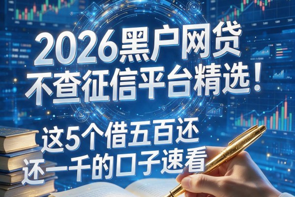 2026黑户网贷不查征信平台精选！这5个借五百还一千的口子速看