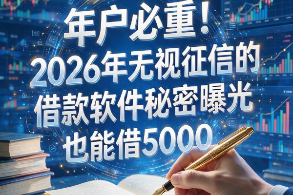 黑户必看！2026年无视征信的借款软件秘密曝光，这5个口子不查征信也能借5000