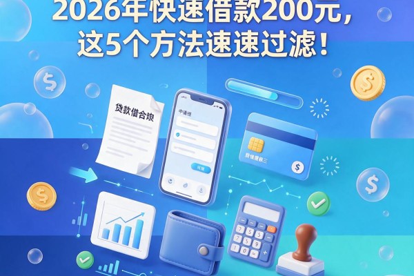 黑户必看!2026年快速借款200元,这5个方法速速过滤!