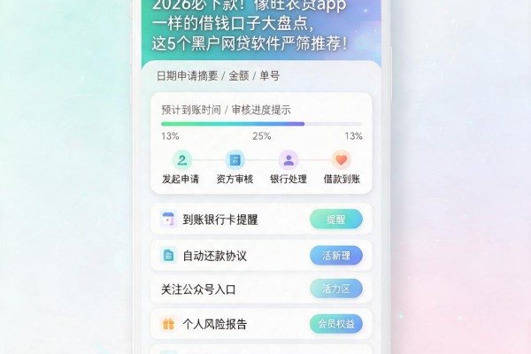 2026必下款！像旺农贷app一样的借钱口子大盘点，这5个黑户网贷软件严筛推荐！