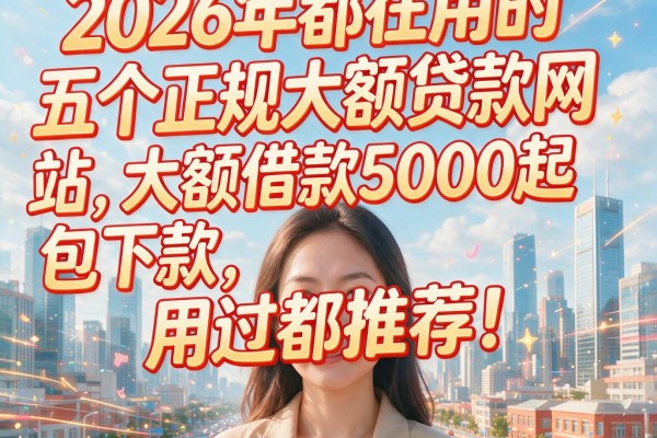 2026年都在用的五个正规大额贷款网站，大额借款5000起包下款，用过都推荐！