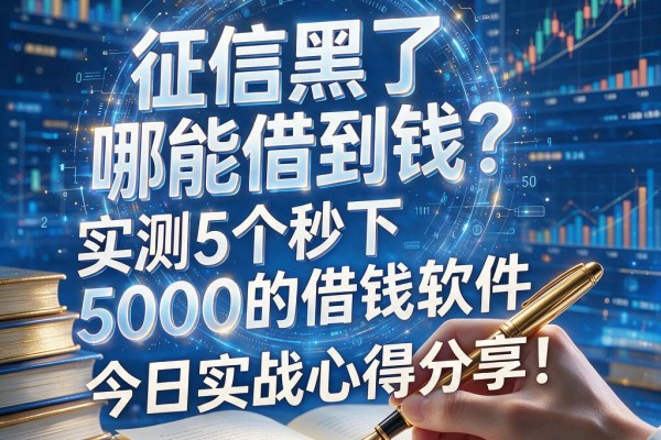 征信黑了哪能借到钱？实测5个秒下5000的借钱软件，今日实战心得分享！