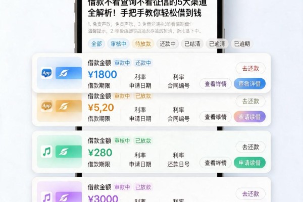 借款不看查询不看征信的5大渠道全解析!手把手教你轻松借到钱