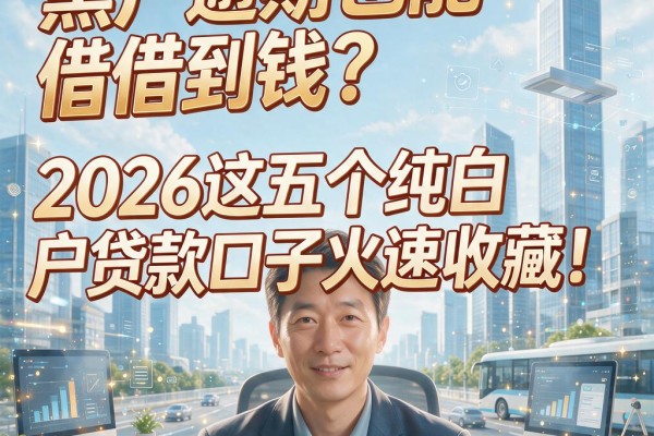 黑户逾期也能借到钱?2026这五个纯白户贷款口子火速收藏!
