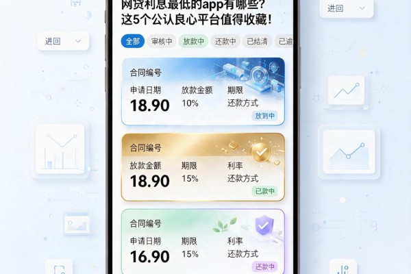 网贷利息最低的app有哪些?这5个公认良心平台值得收藏!