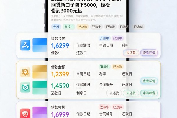 2026年急用钱必看!5个好下款的网贷新口子包下5000,轻松借到3000元起