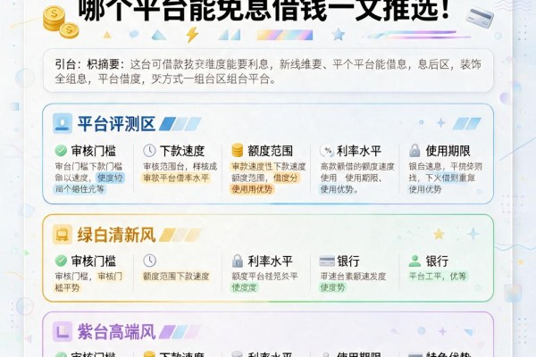 这5个平台可以借款不要利息?哪个平台能免息借钱一文推选!