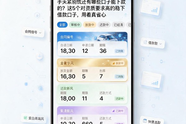 手头紧别慌还有哪些口子能下款的?这5个对资质要求高的稳下借款口子,用着真省心