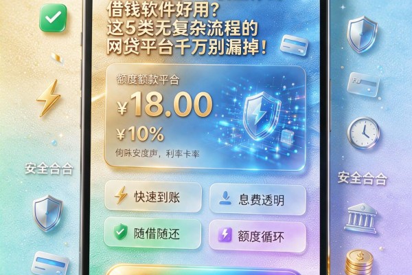 2026速藏!手机上什么借钱软件好用?这5类无复杂流程的网贷平台千万别漏掉