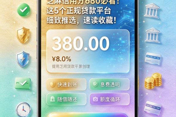 芝麻信用分680必看!这5个正规贷款平台细致推选,速读收藏