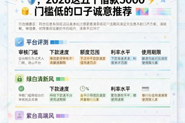 征信花了也能下款的平台盘点,2026这五个借款3000门槛低的口子诚意推荐