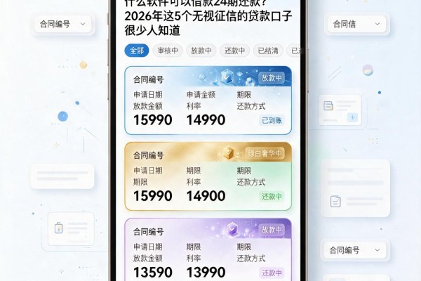 什么软件可以借款24期还款?2026年这5个无视征信的贷款口子很少人知道