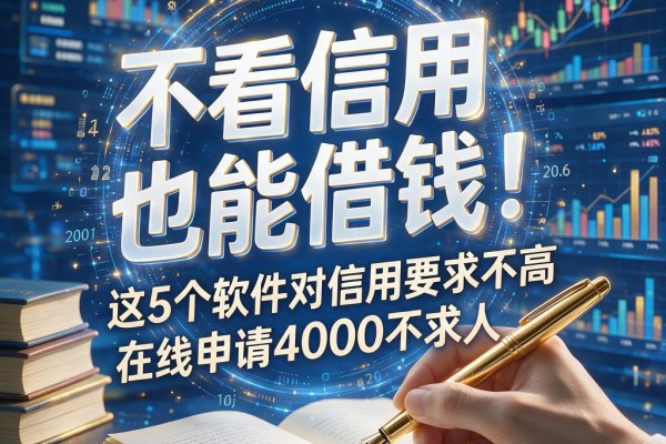 不看信用也能借钱！这5个软件对信用要求不高，在线申请4000不求人